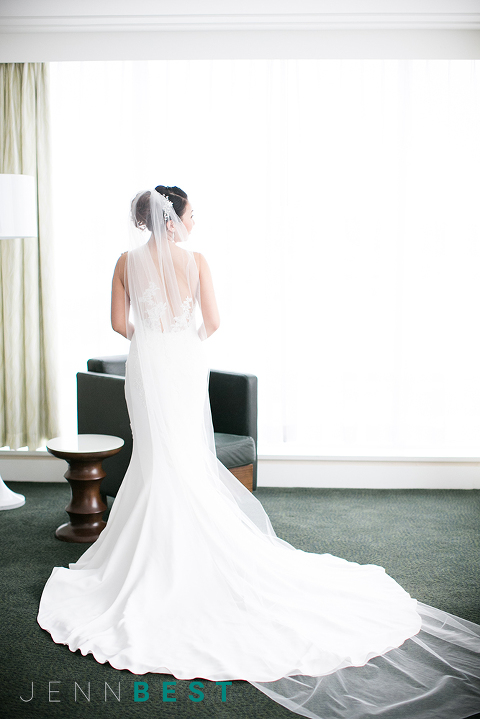 JENN BEST PHOTOGRAPHY, Vancouver Wedding Photographer, Vancouver Bride, Bride, Bridal Inspiration, Bridal Portrait, Wedding Dress Inspiration, Long veil, Sheer Back